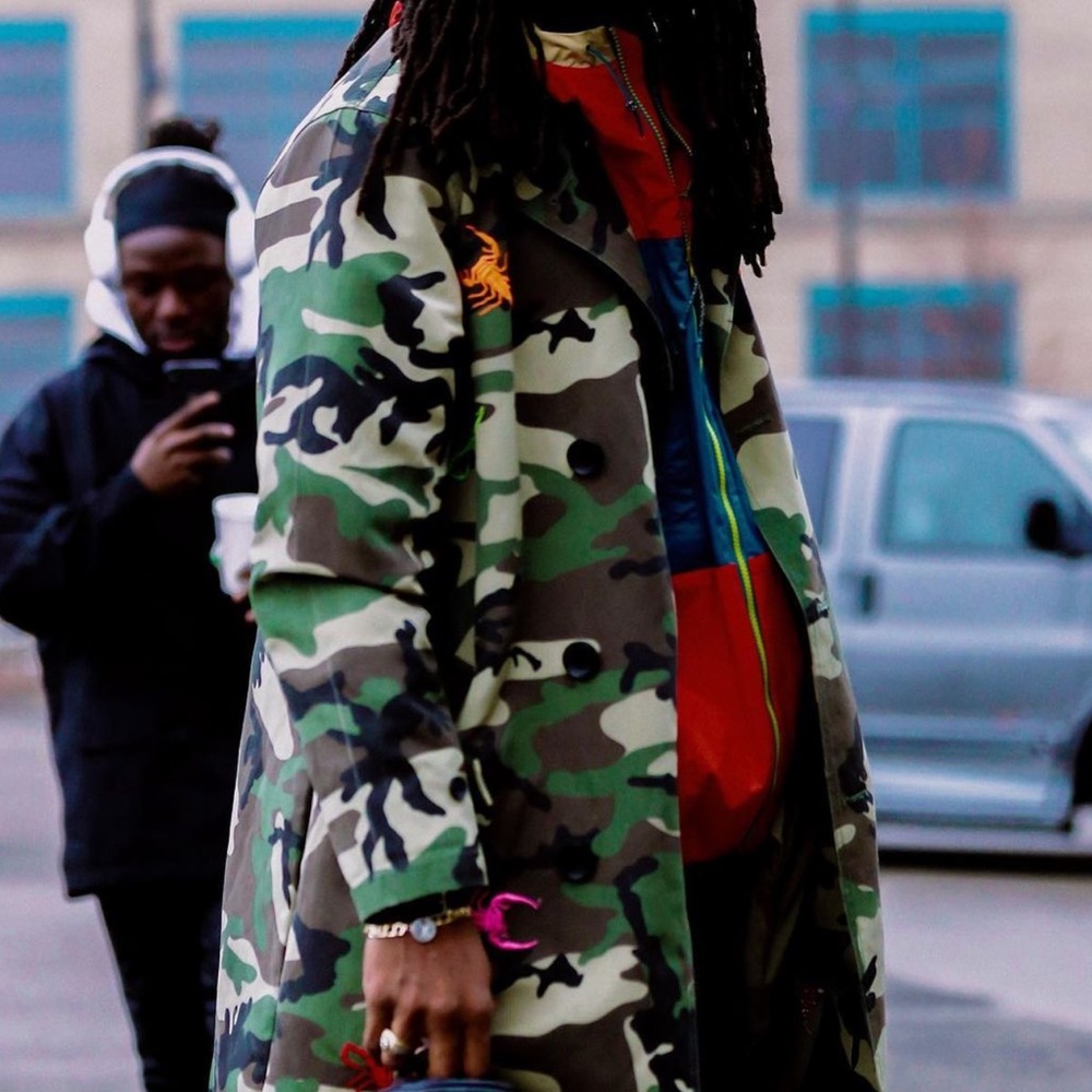 Anthony Harris Game-day Worn, and Instagram featured, Camo Trench-coat !